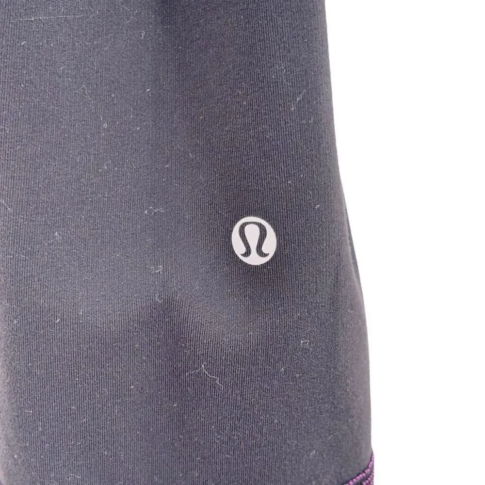 Lululemon Wunder Under Crop Reversible Leggings Tender Violet / Black‎ Size 10